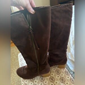 Journey Collection Wide calf brown Sanora faux suede boots